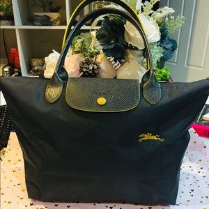 Longchamp top handle small Sun Gunmetal tote